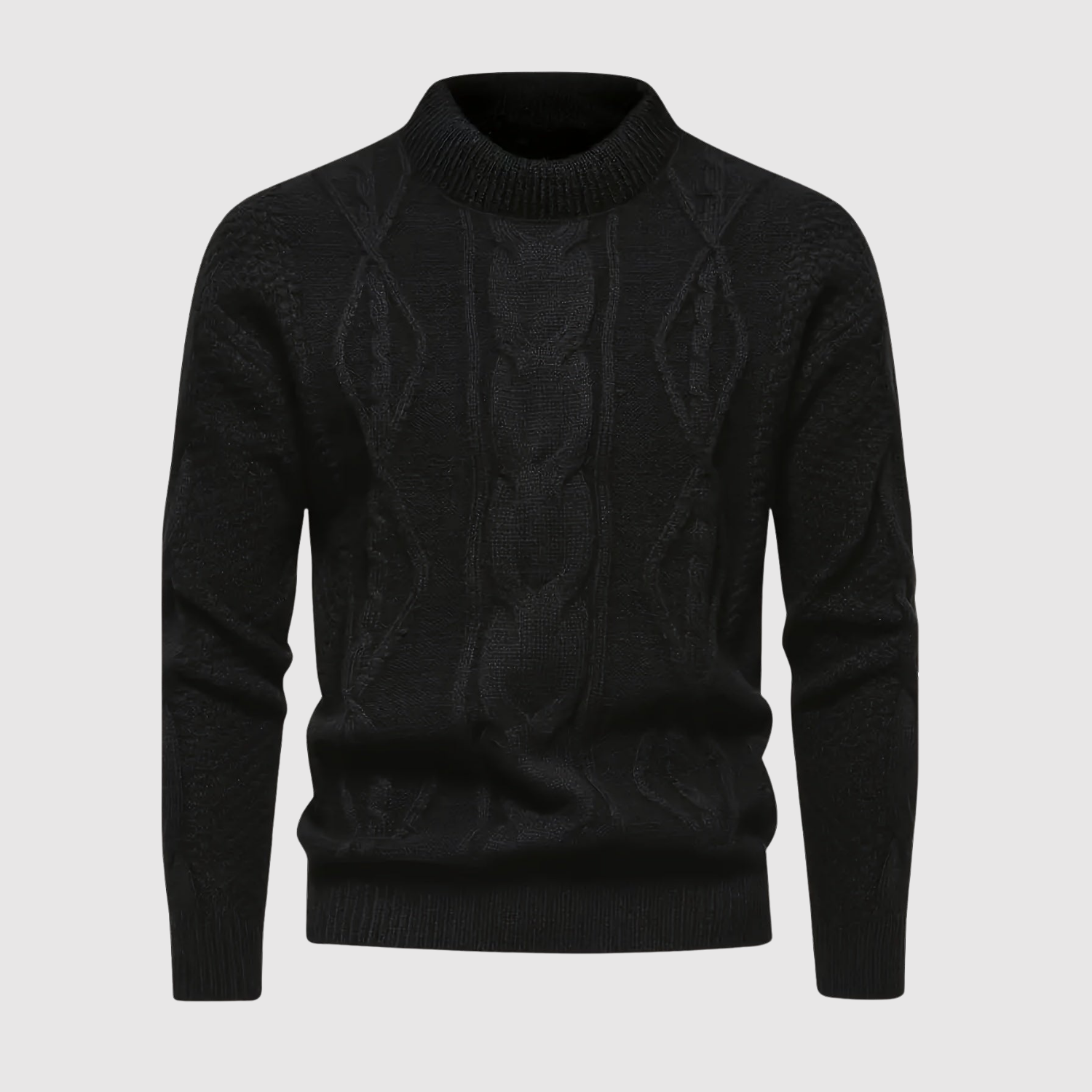 Daniel – Pull clair avec tissage en torsade au design classique
