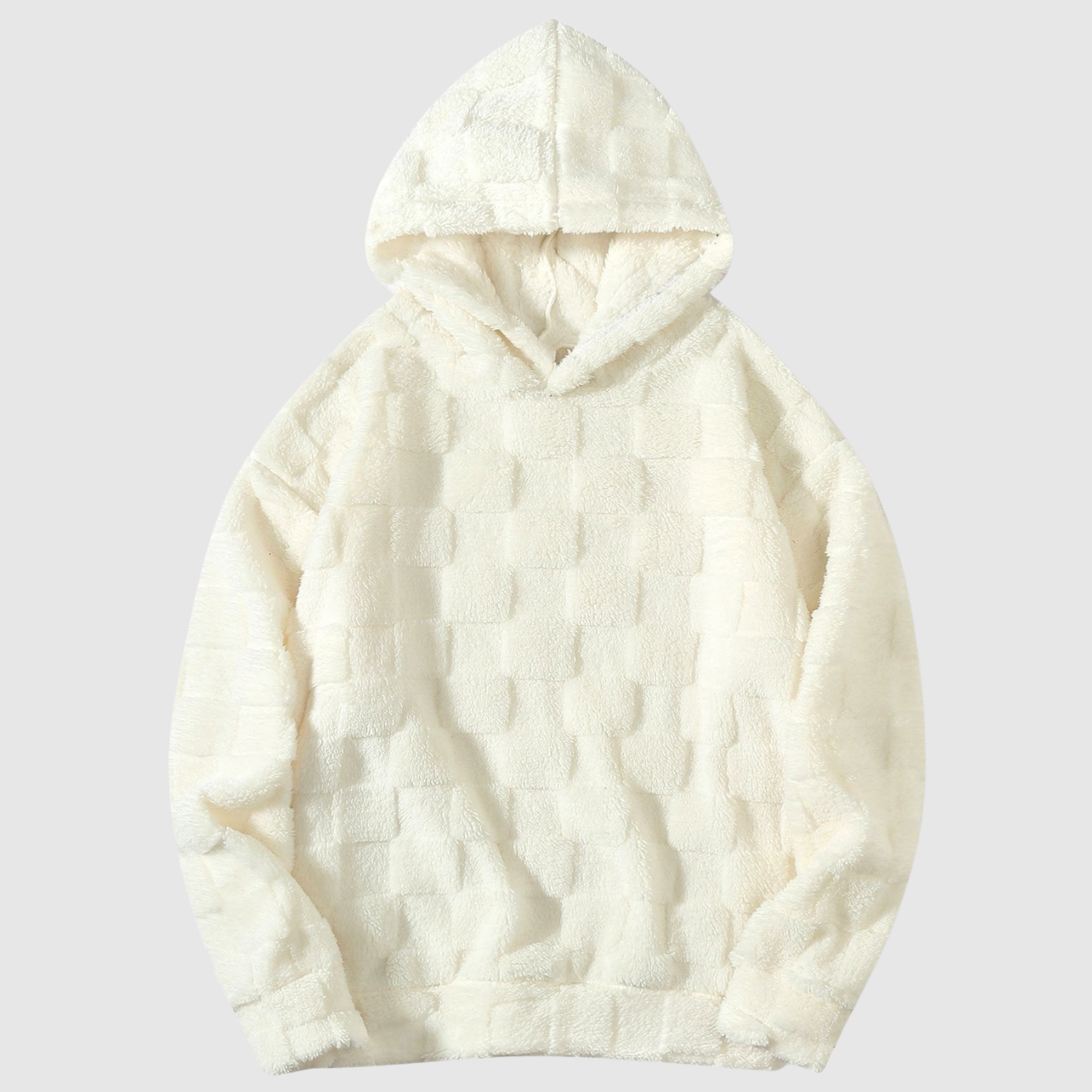 Nina – Sweat doux avec un motif à carreaux gris