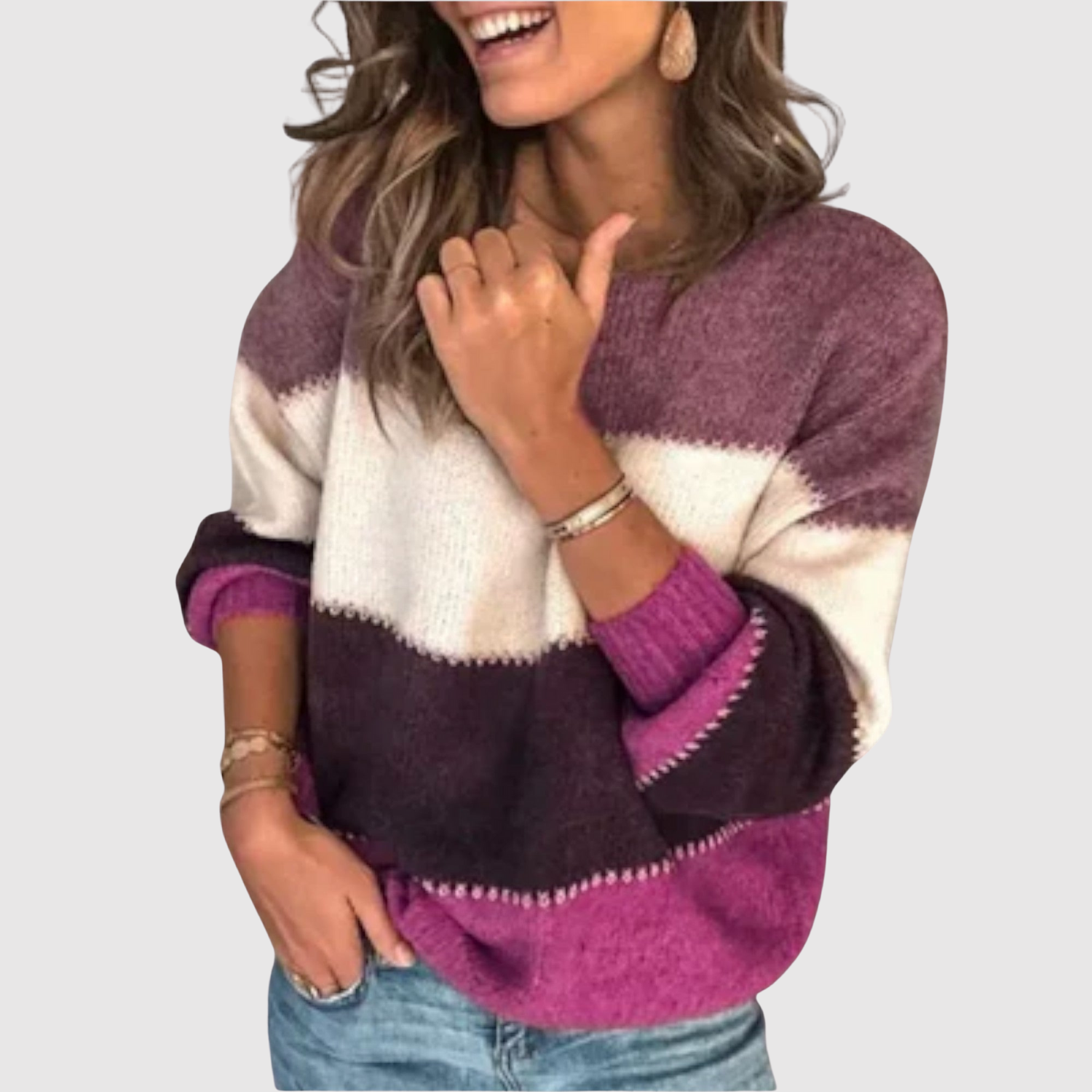 Nora – Pull à blocs de couleurs