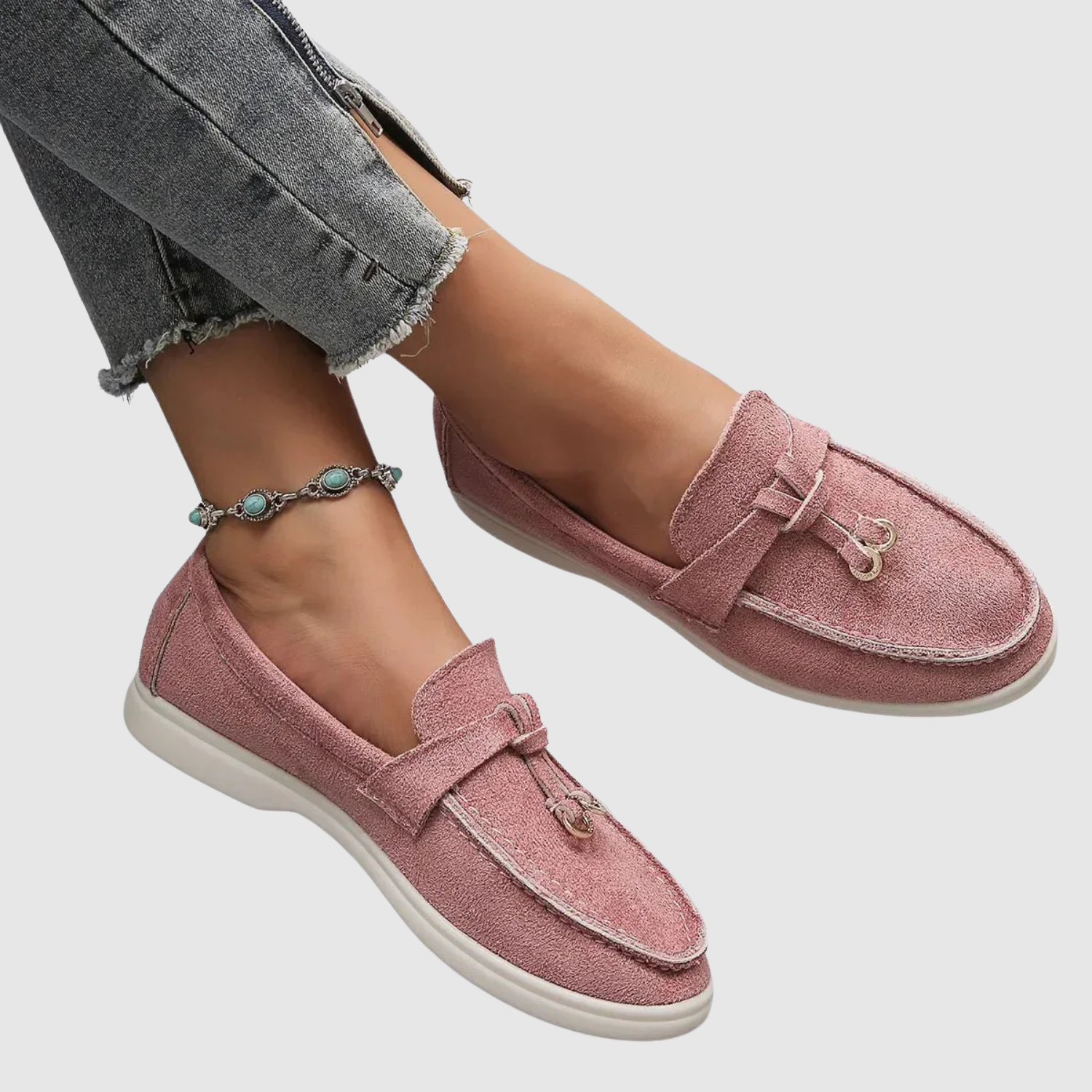 Léa – Mocassins en toile confortables avec des détails élégants