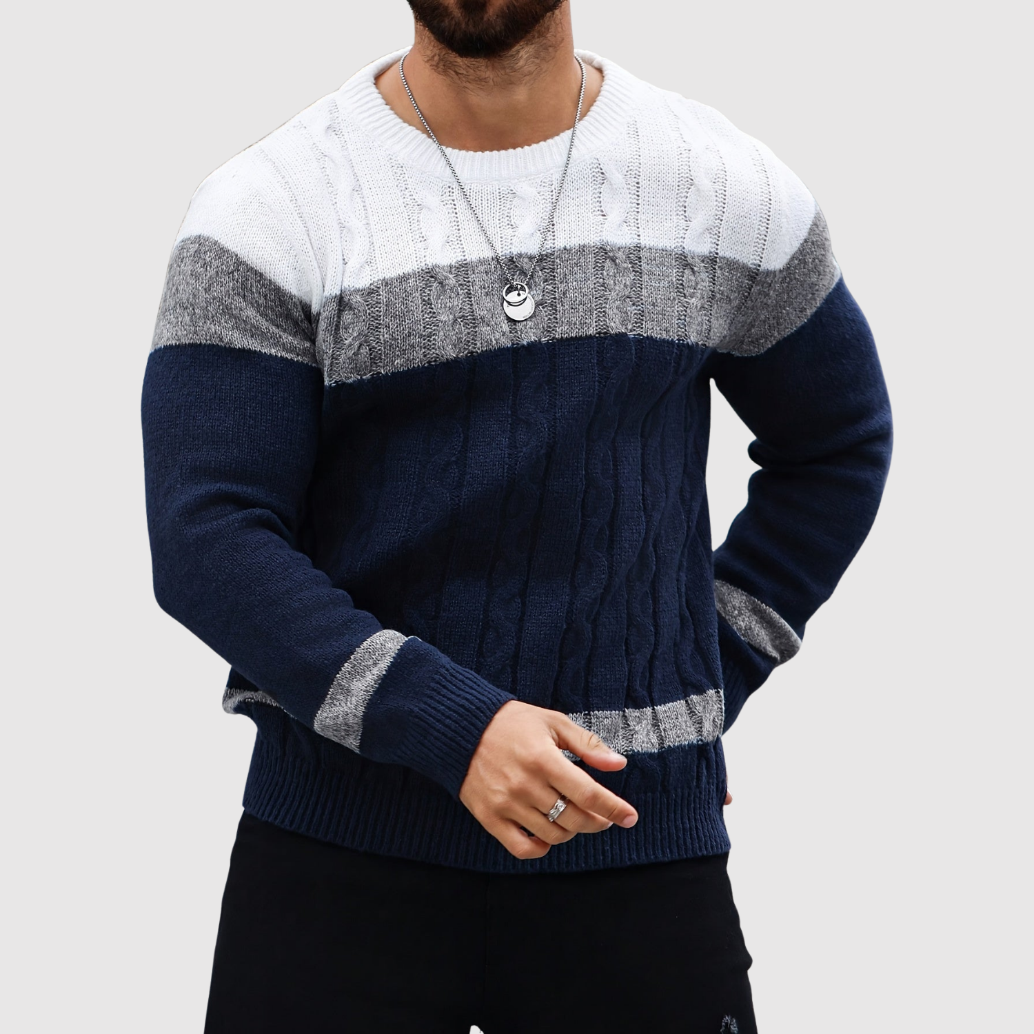 Daniel – Sweat à capuche avec des blocs de couleurs contrastés