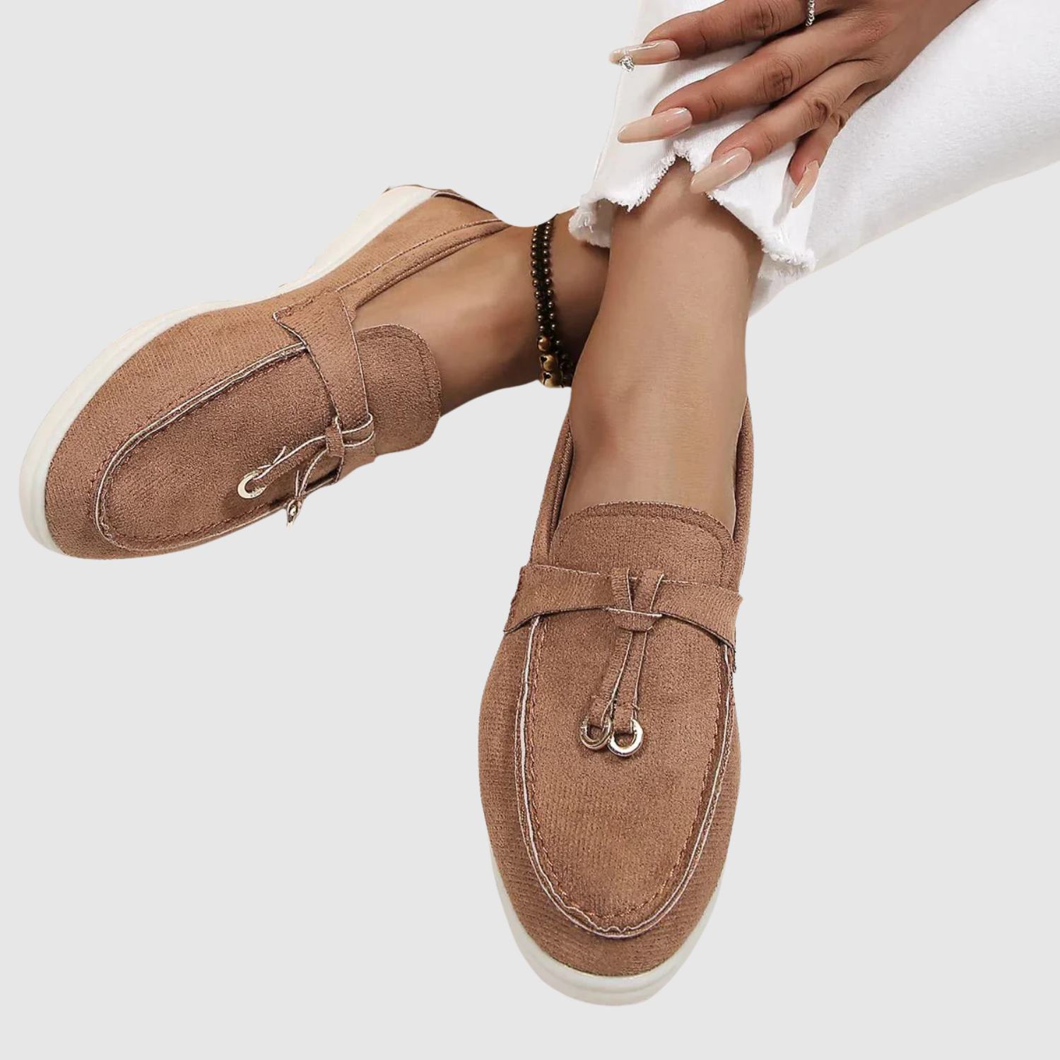 Léa – Mocassins en toile confortables avec des détails élégants