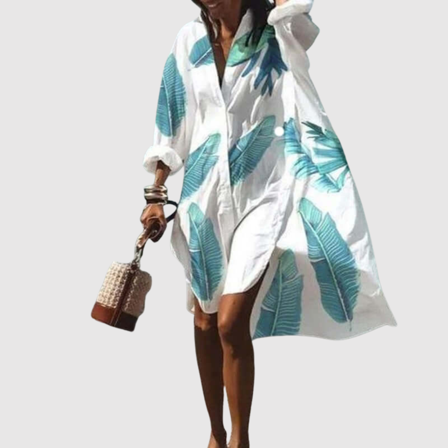 Léna – Robe d'été en coton léger avec imprimé