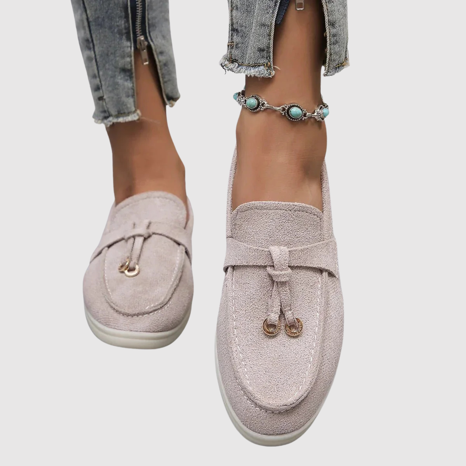 Léa – Mocassins en toile confortables avec des détails élégants