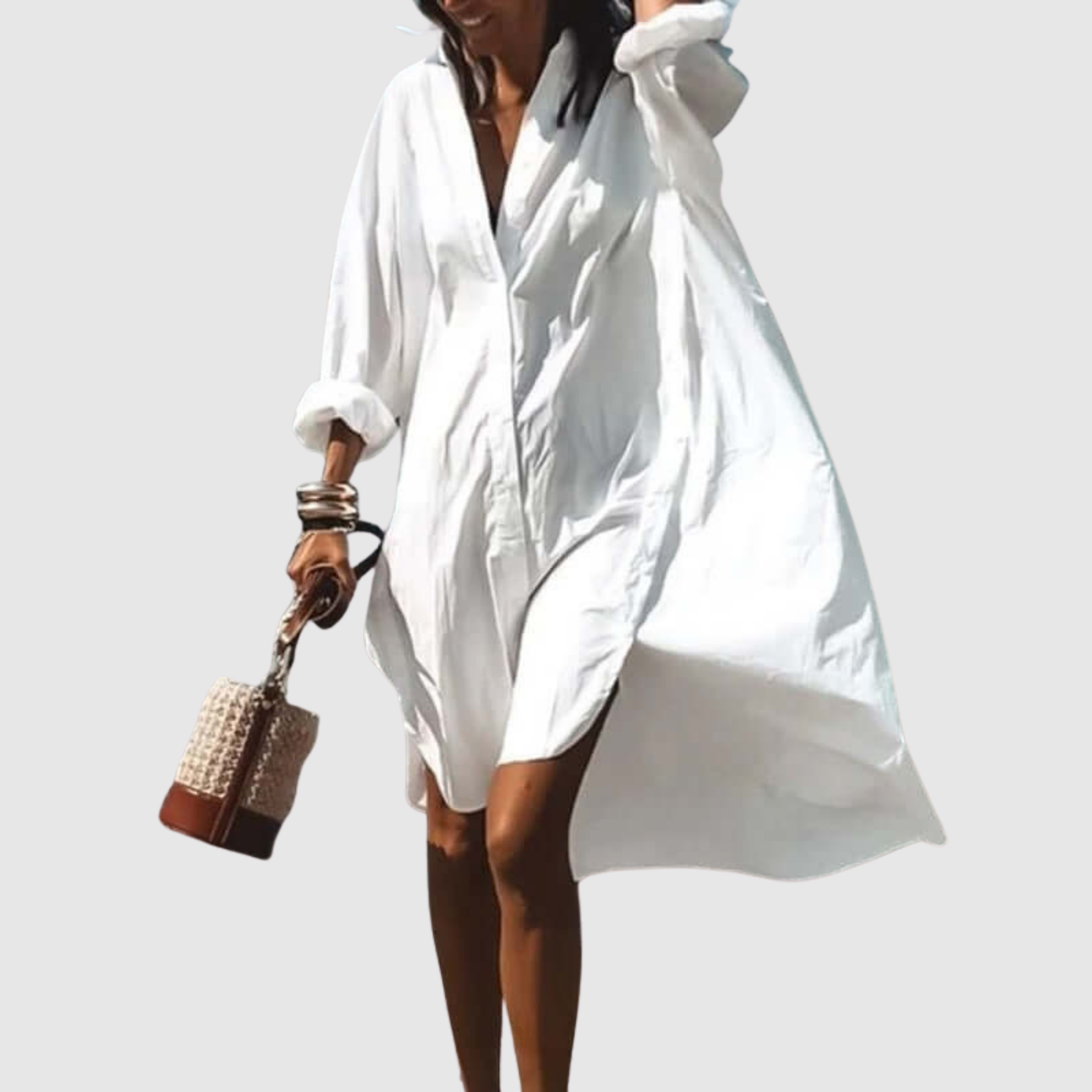 Léna – Robe d'été en coton léger avec imprimé