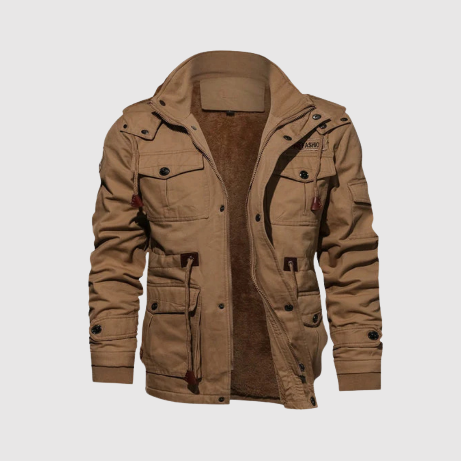 Marek – Veste d'hiver avec doublure en laine et détails en cuir