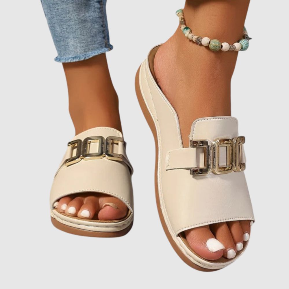 Anna – Sandales orthopédiques plates à boucle moderne