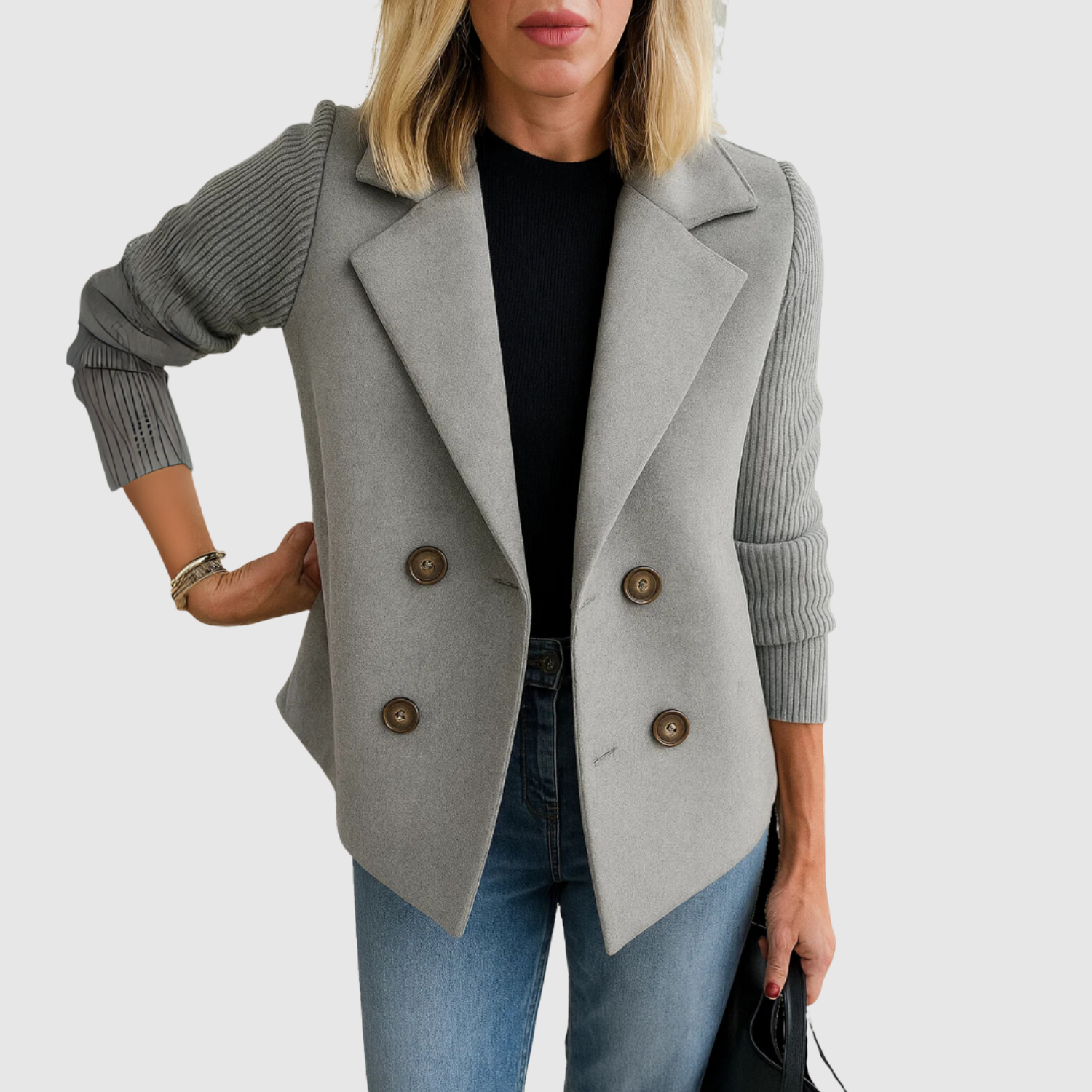 Amelia - Manteau élégant à double fermeture