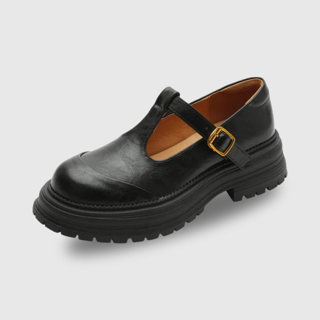 Colette – Mocassins rétro avec boucle et semelle épaisse