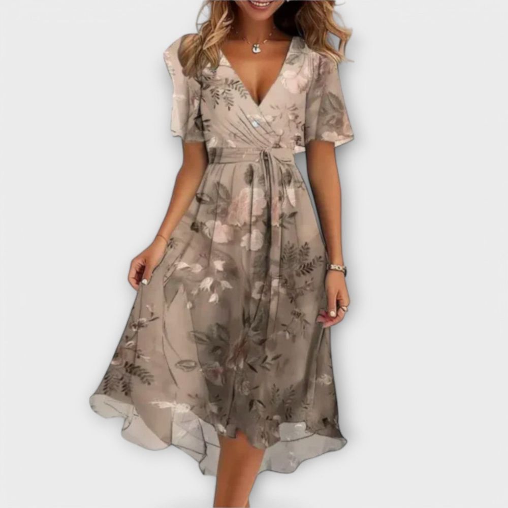 Zoé - Robe portefeuille midi