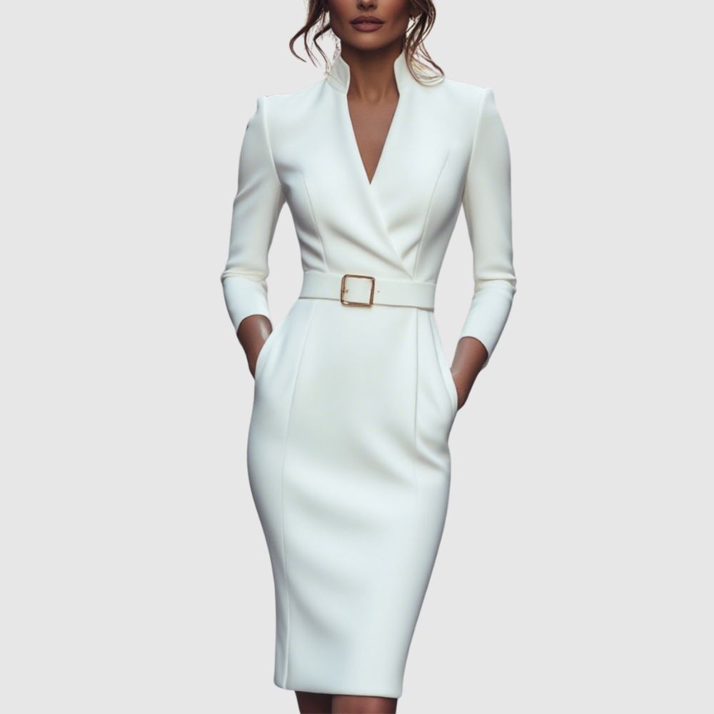 Zoé - Robe portefeuille élégante avec ceinture