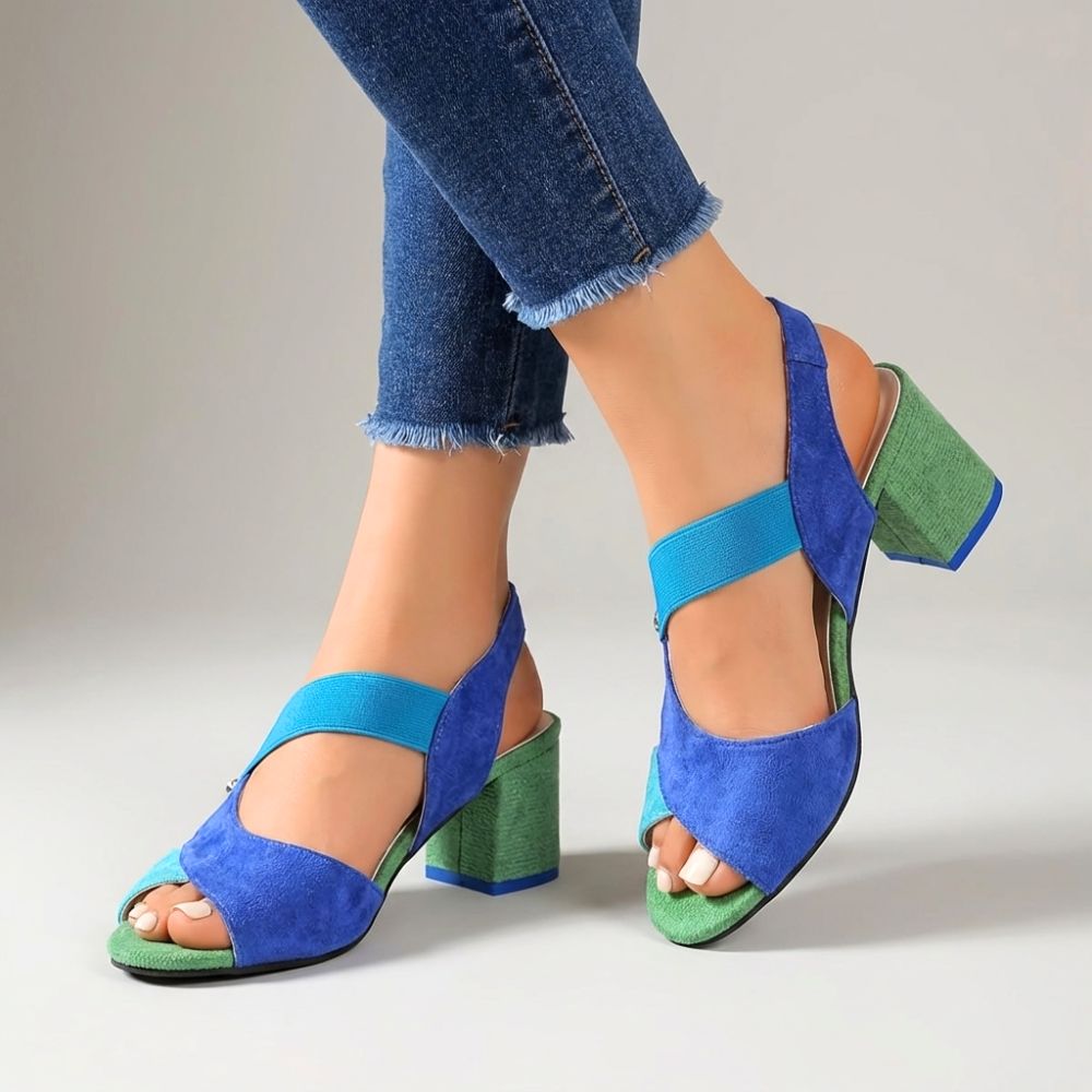 Magdalena – Sandales à talons pour femmes avec des sangles élastiques
