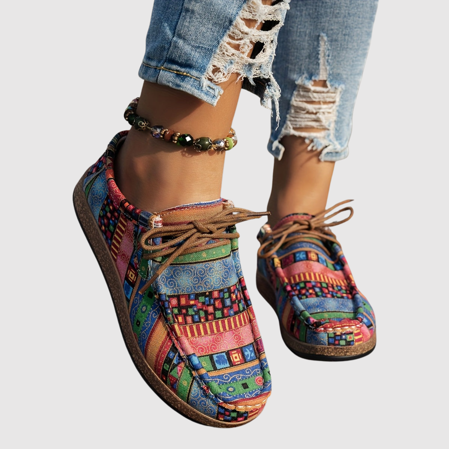 Clara - Chaussures boho pour femmes à motif floral