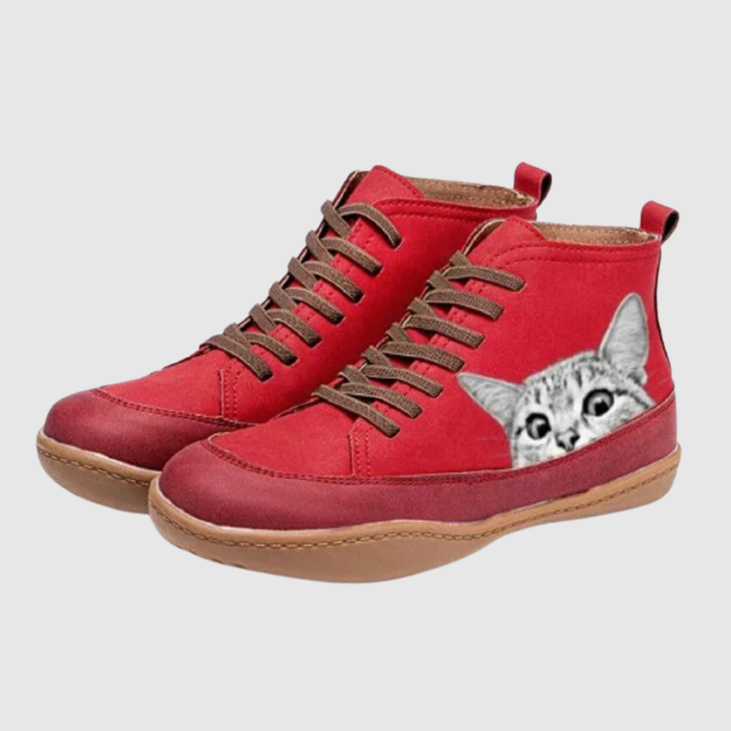 Clara - Chaussures en cuir pour les amoureux des chats