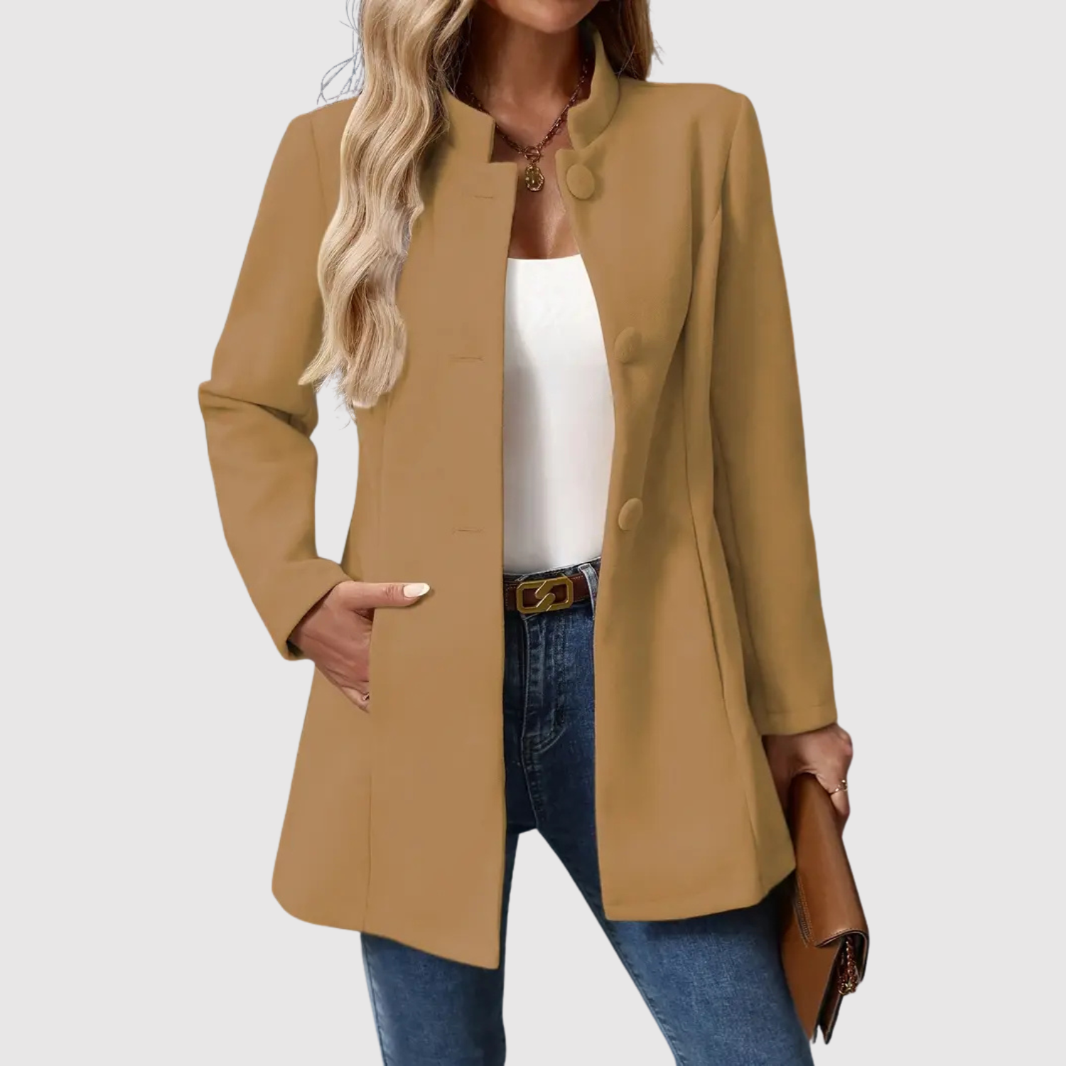 Jelena - Manteau blazer élégant à silhouette longue