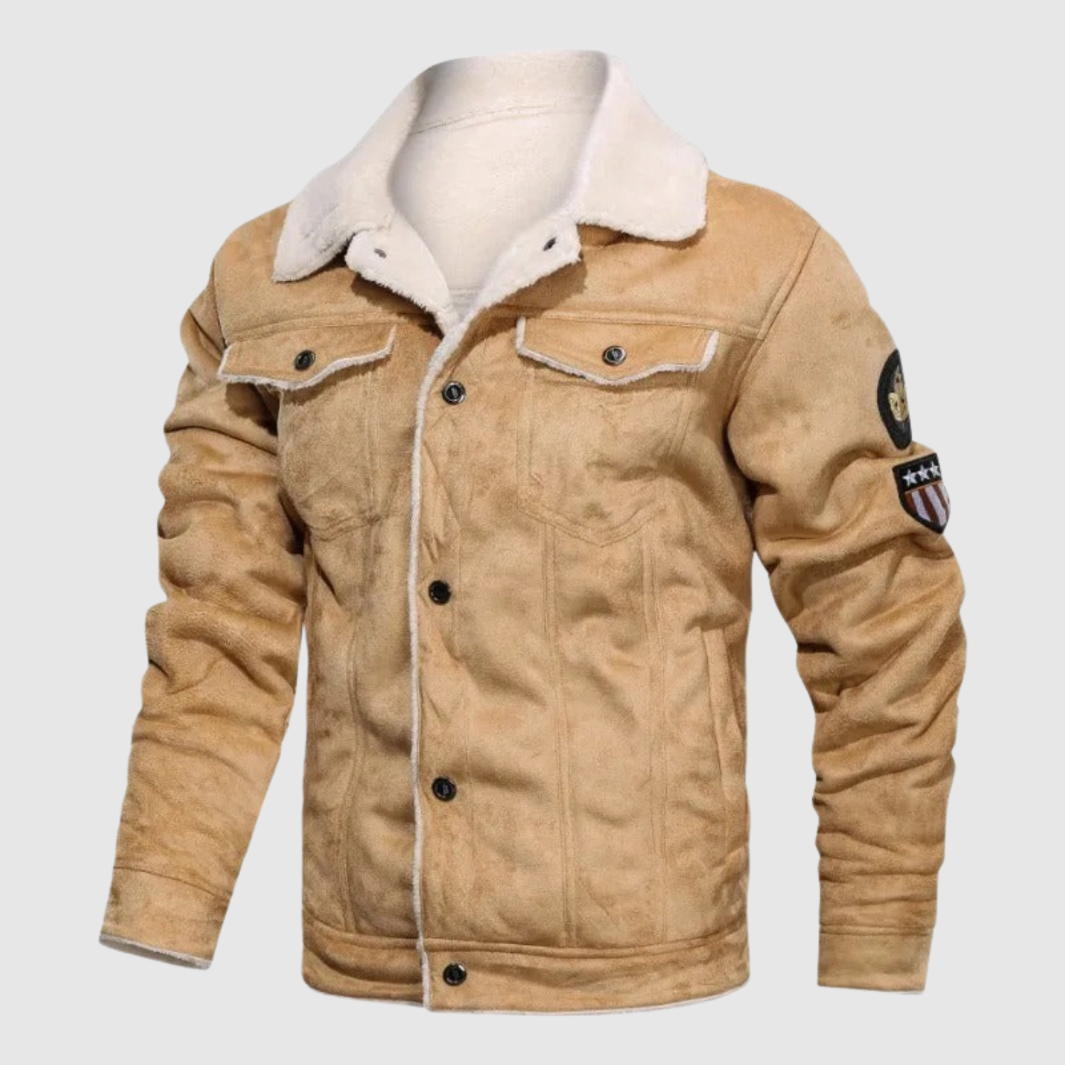 Dorian – Veste d'hiver chaude avec col en fourrure de style rétro