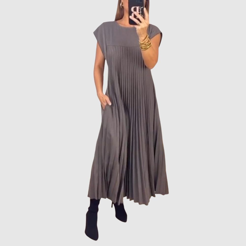 Zoé - Robe maxi plissée