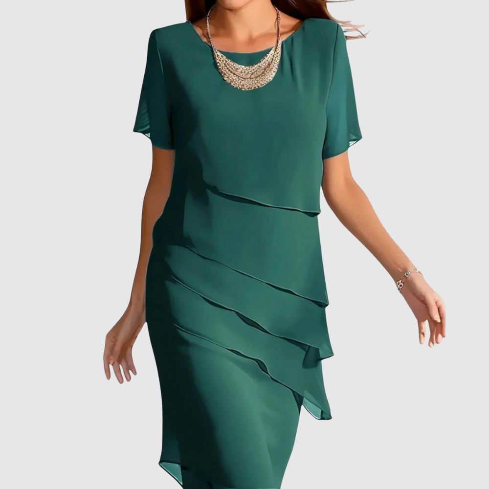 Zoé - Robe midi élégante à couches