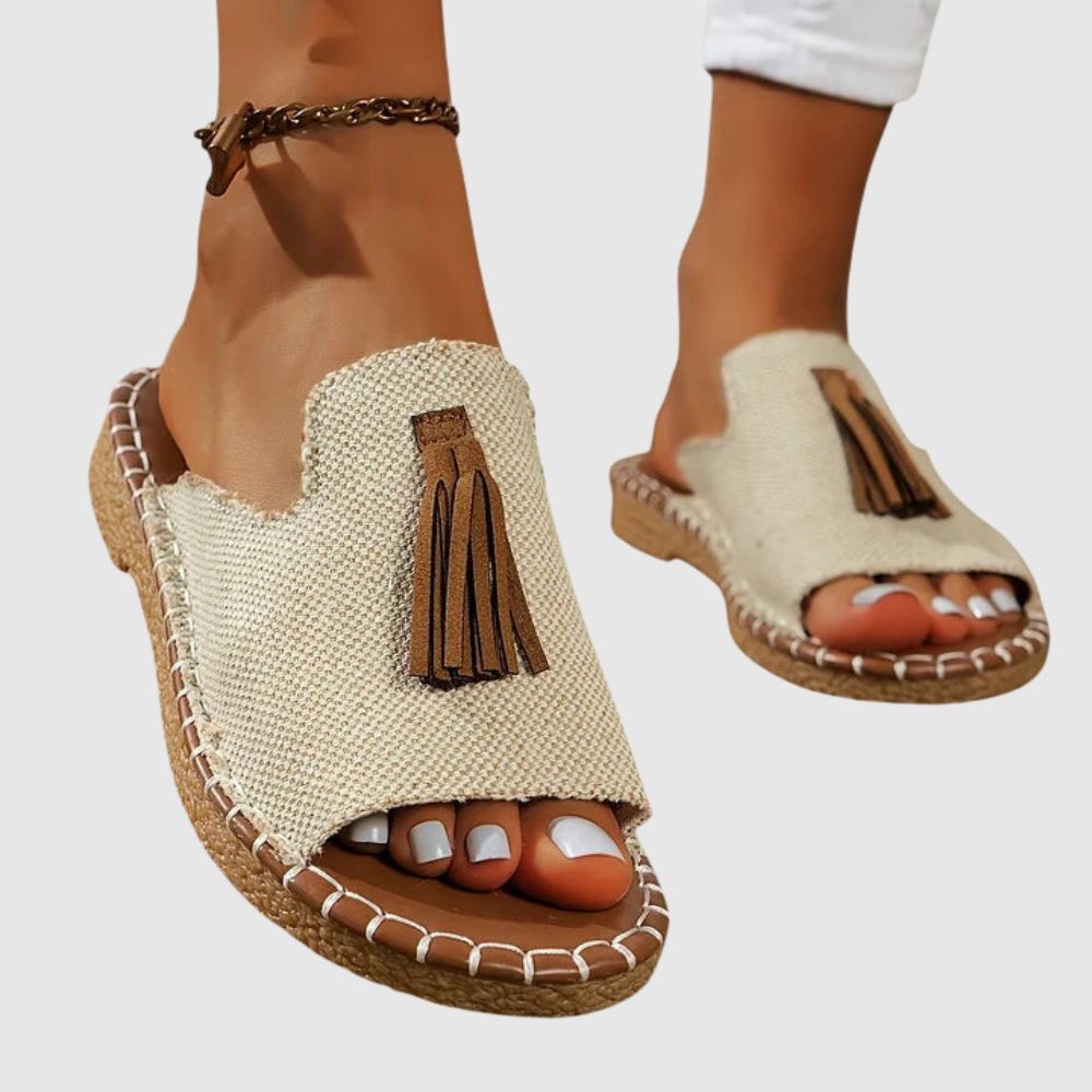 Anna – Sandales orthopédiques plates à motif audacieux