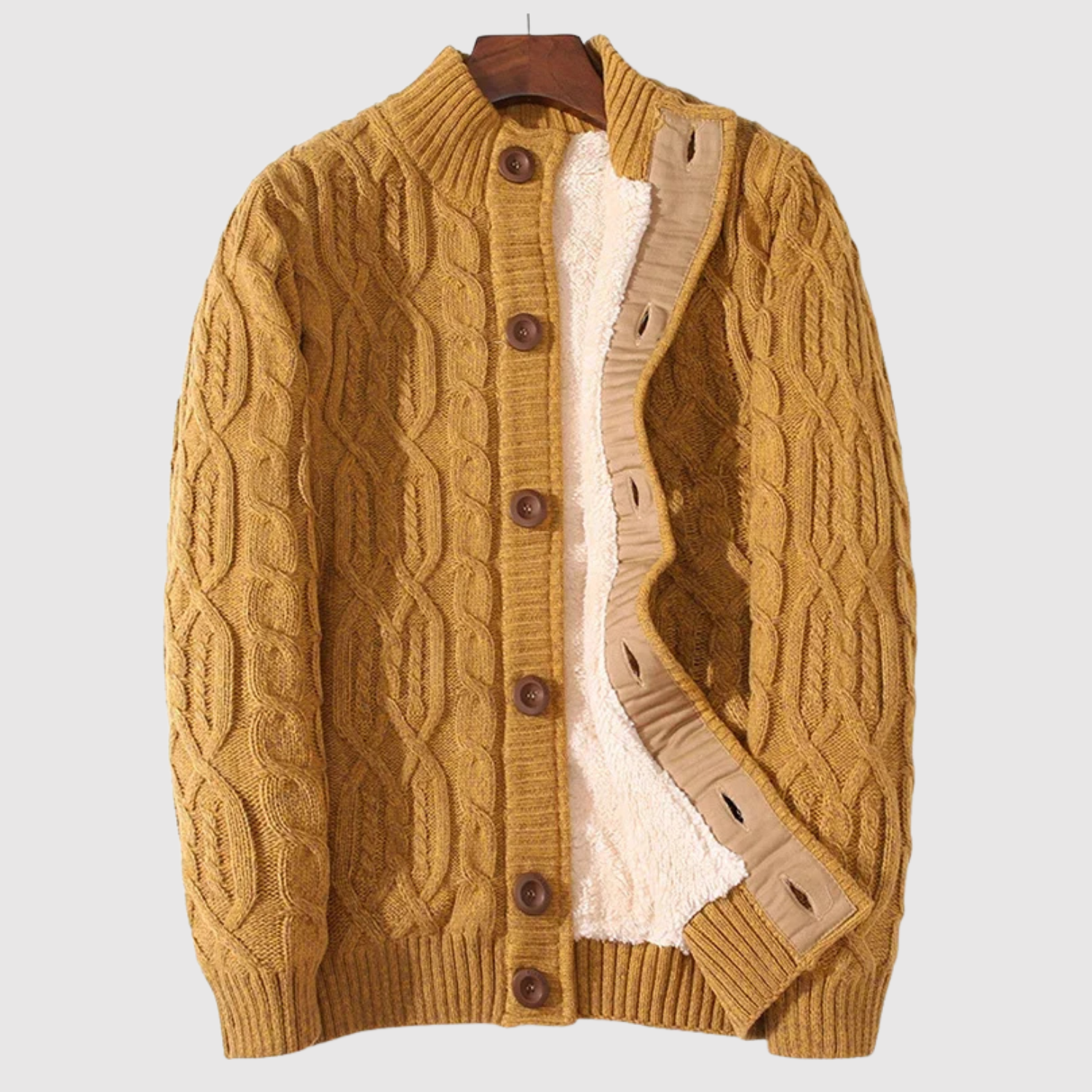 Šimon – Cardigan tressé avec boutons et doublure