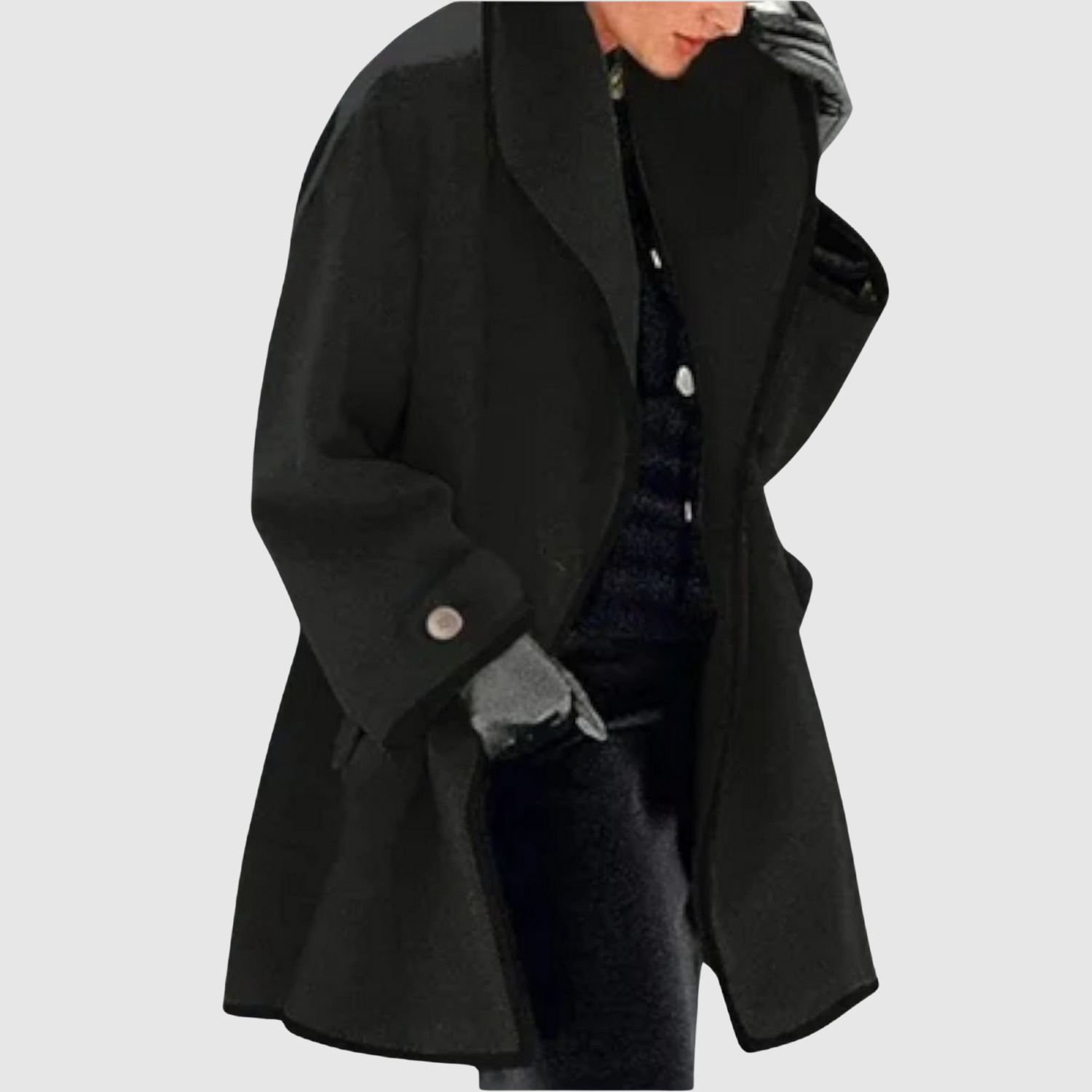 Jelena – Manteau élégant avec des détails contrastés