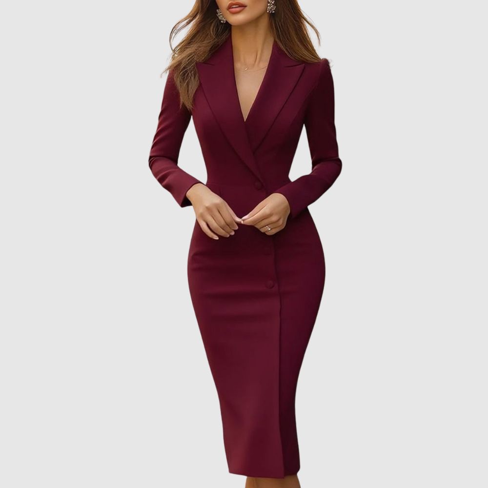 Zoé - Robe de blazer blanche élégante