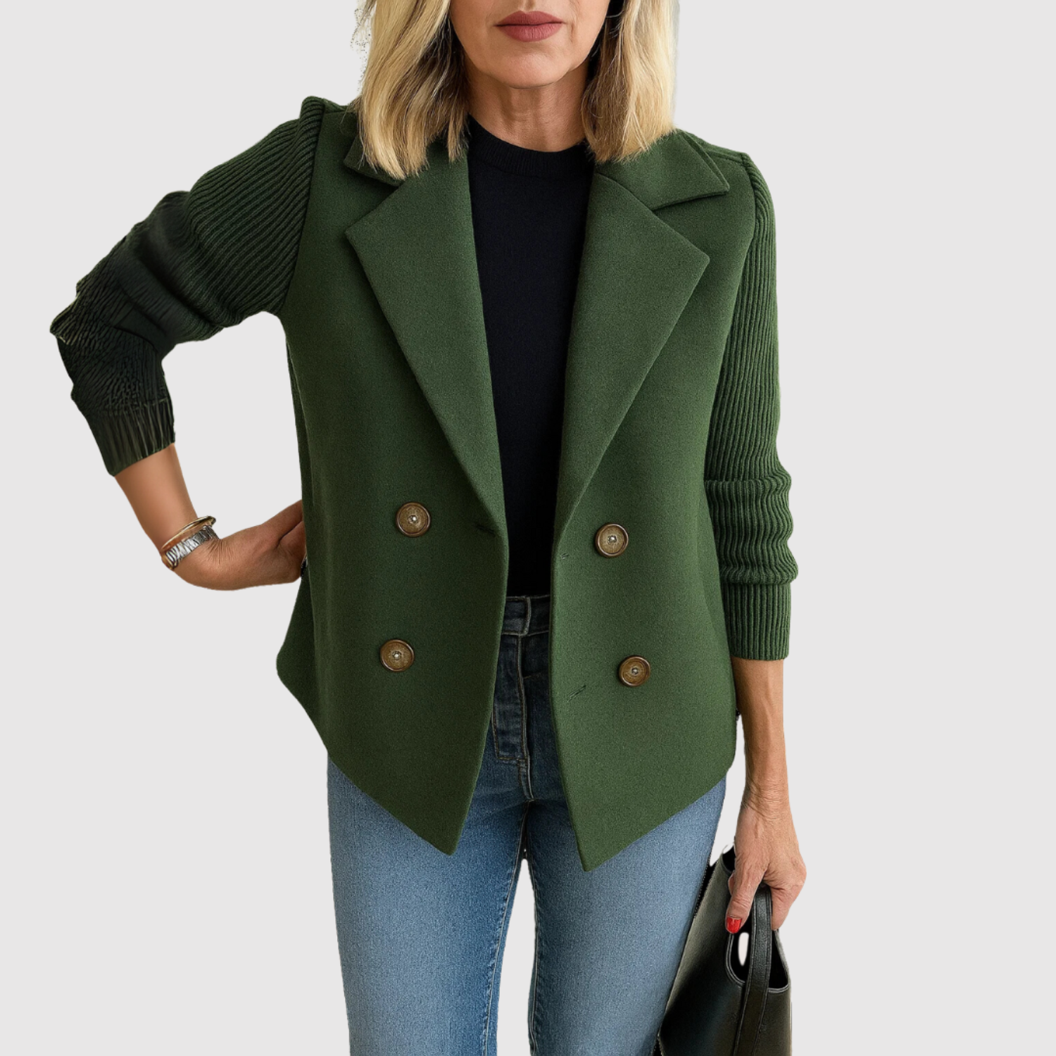 Amelia - Manteau élégant à double fermeture