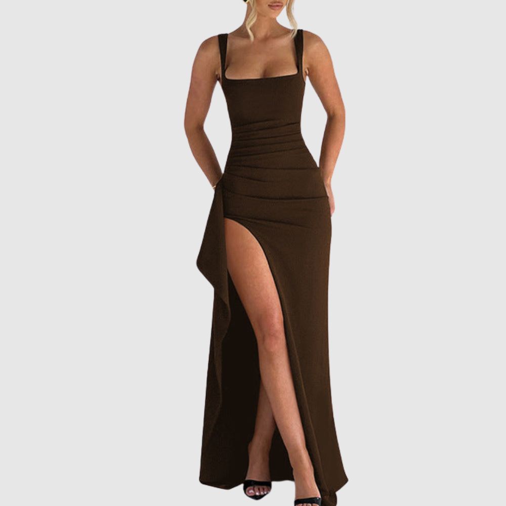 Zoé - Robe de soirée maxi avec fente