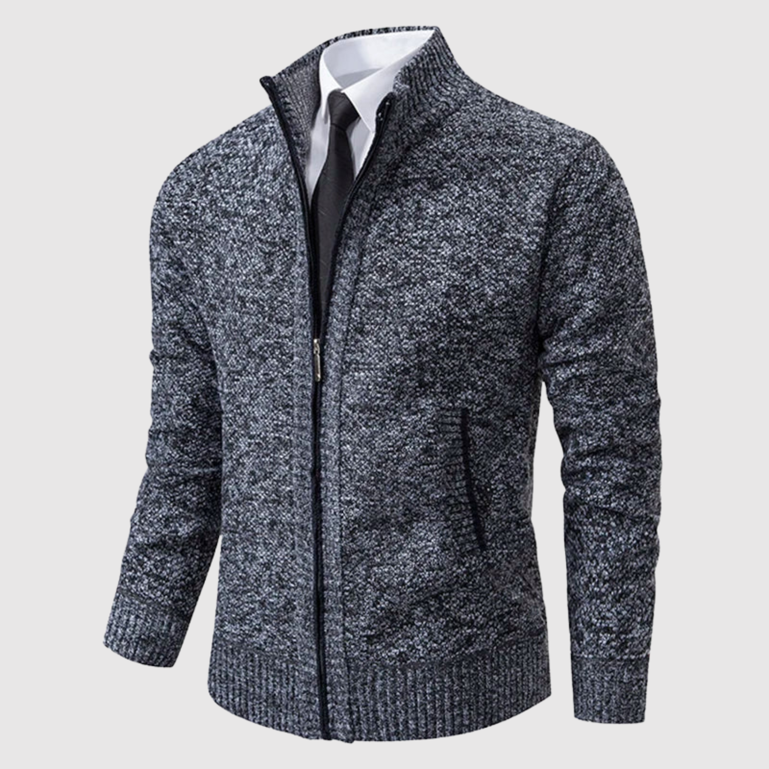 Šimon - Pull tricoté avec fermeture éclair
