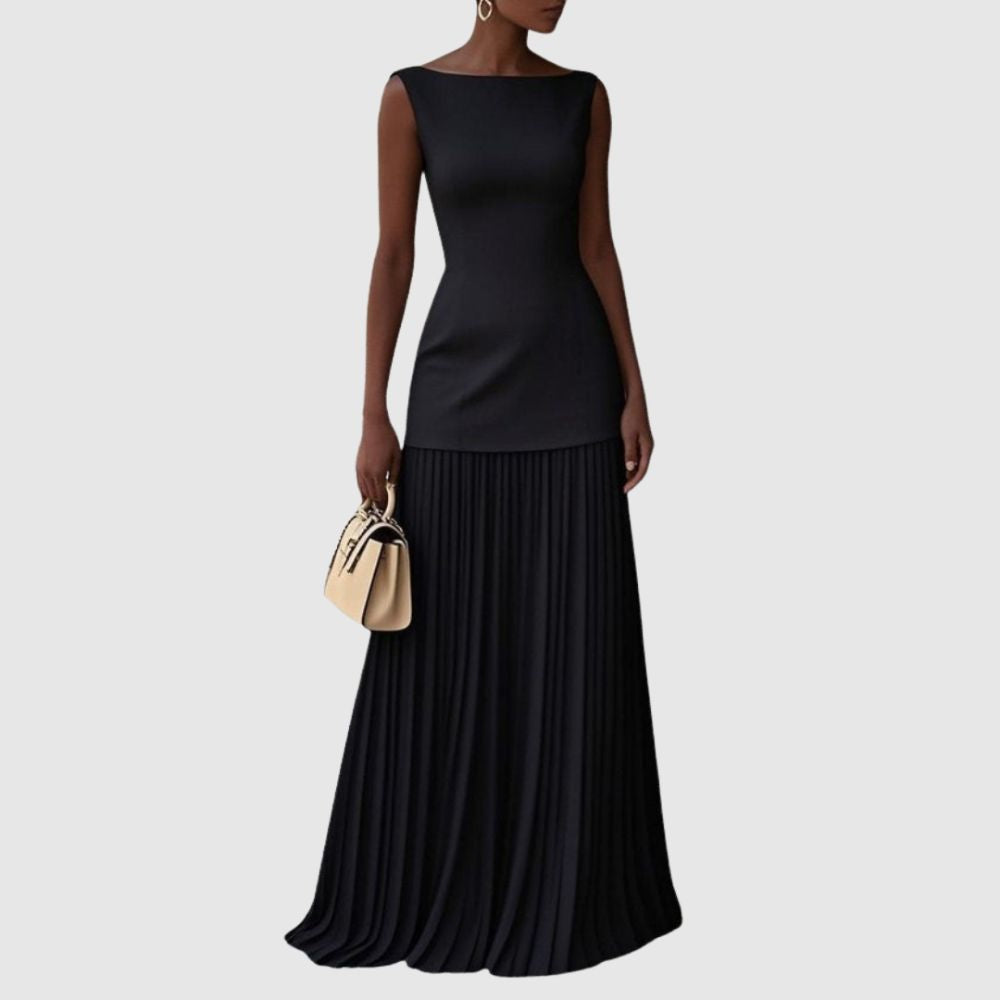Zoé - Robe maxi plissée élégante