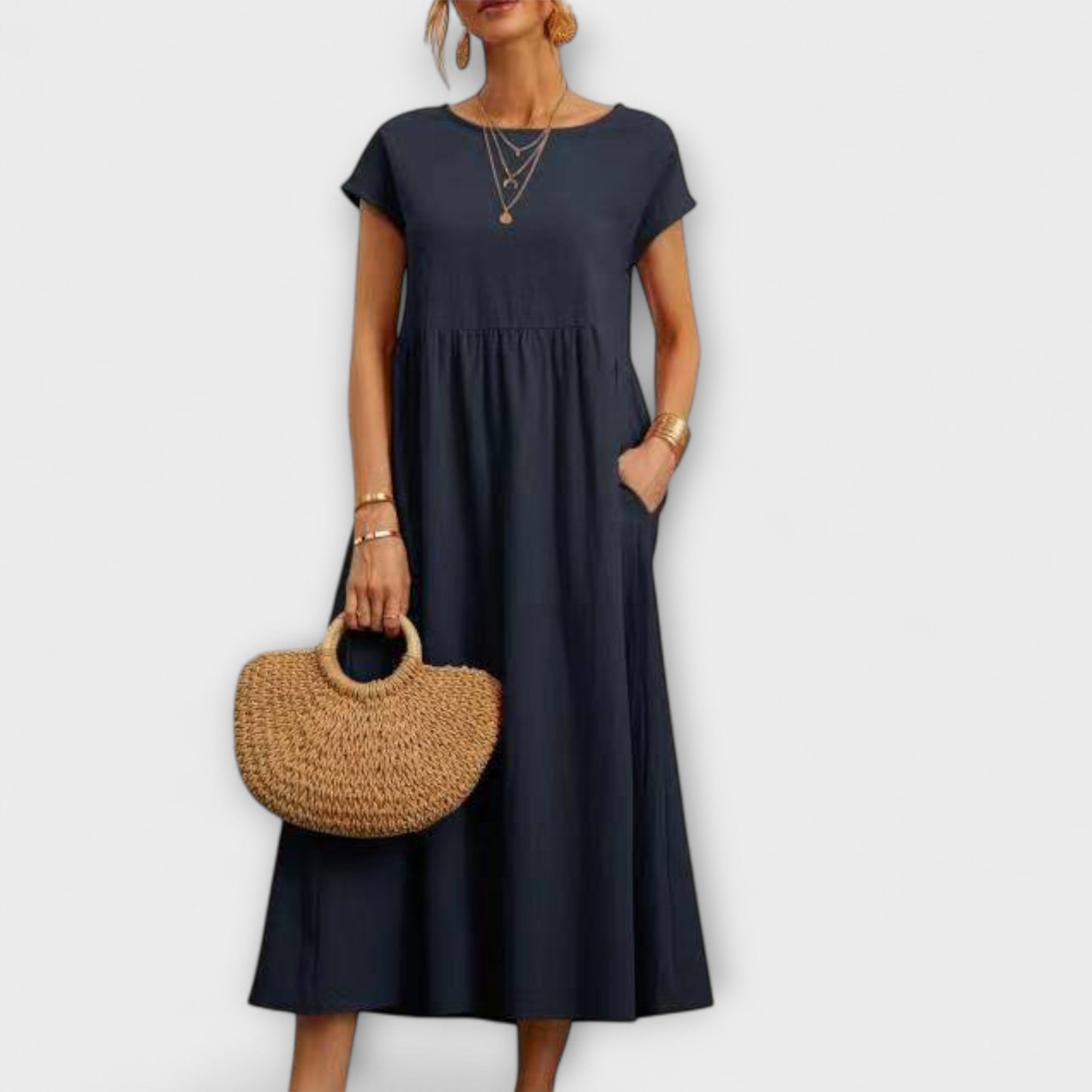 Léna - Robe longue minimaliste