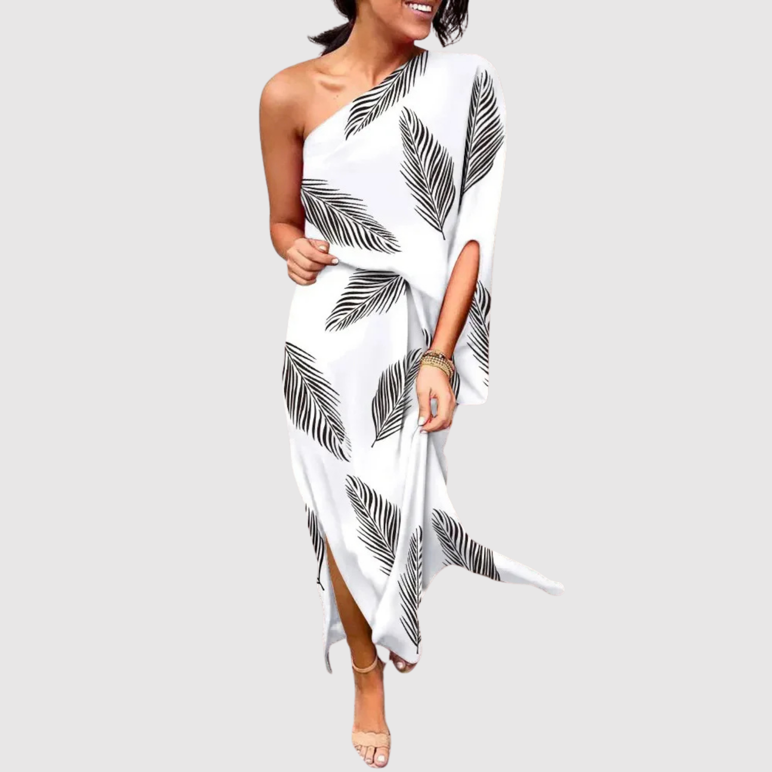 Léna – Robe à coupe asymétrique et motif floral