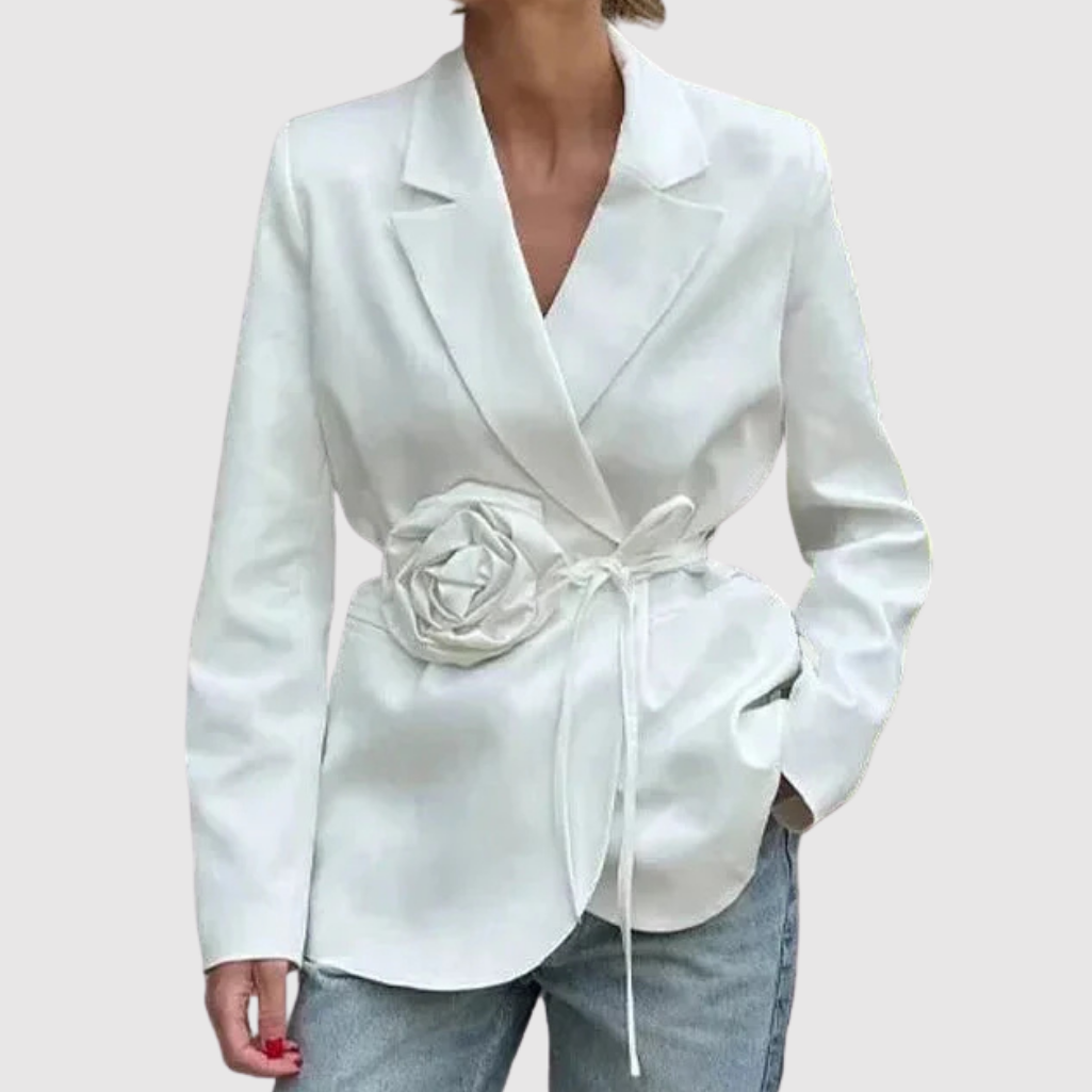 Silvie – Veste avec un détail coloré à la taille