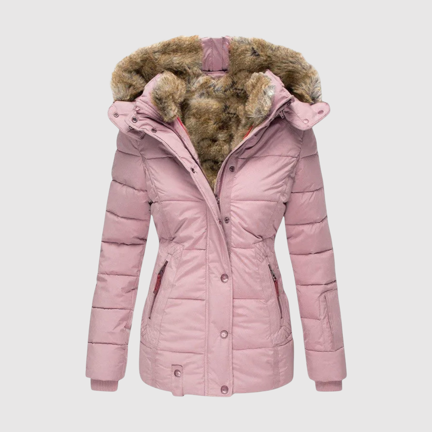 Jelena – Parka avec une silhouette cintrée et un col en fourrure