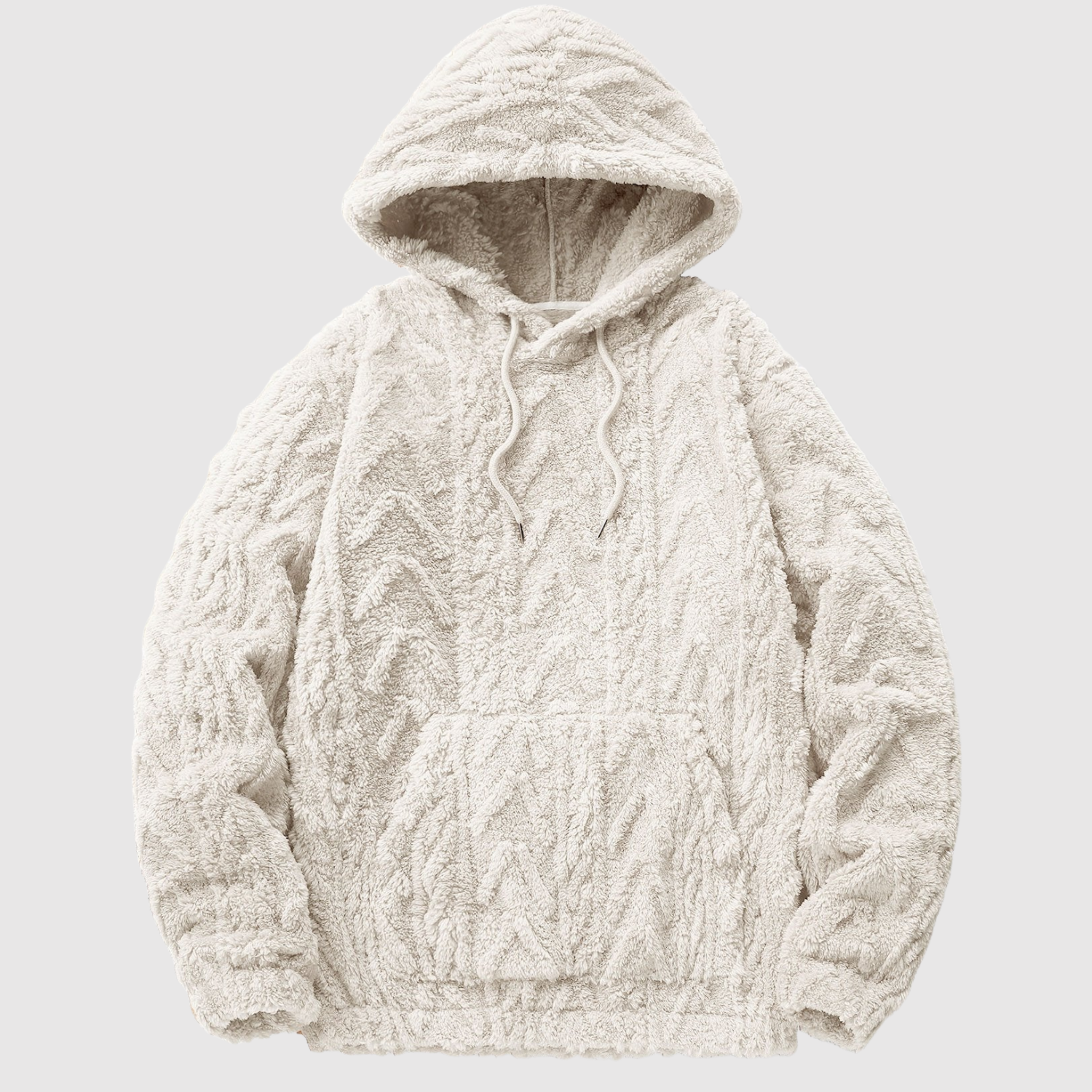 Nina – Sweat teddy doux avec motif en tresse