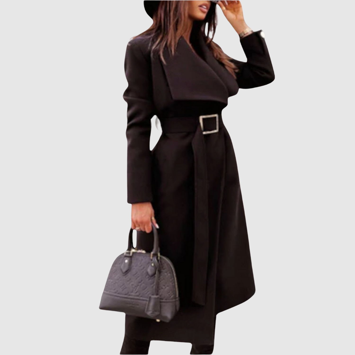 Jelena – Manteau en laine classique avec ceinture et revers