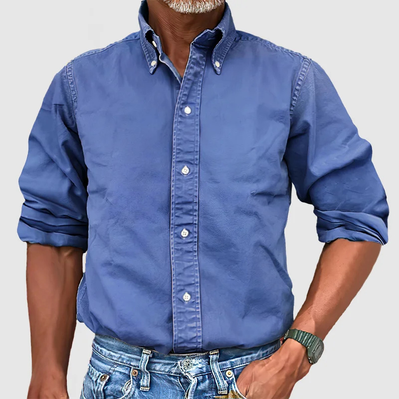 Lucas - Chemise classique pour homme à manches longues