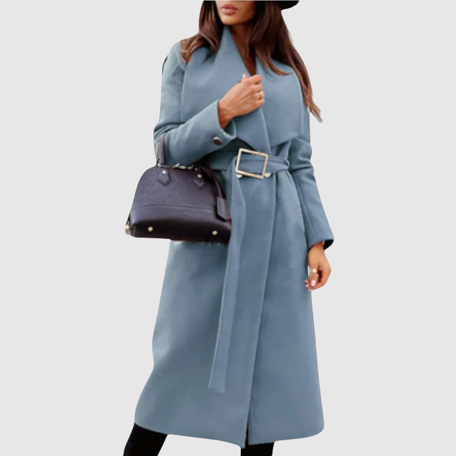 Jelena – Manteau en laine classique avec ceinture et revers