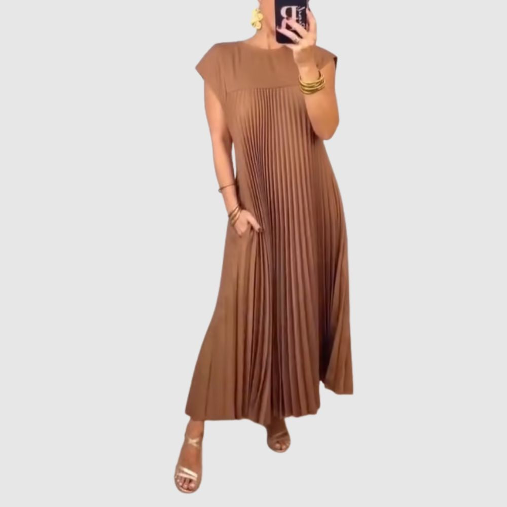 Zoé - Robe maxi plissée
