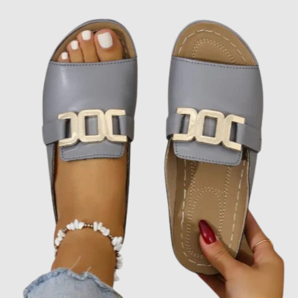 Anna – Sandales orthopédiques plates à boucle moderne