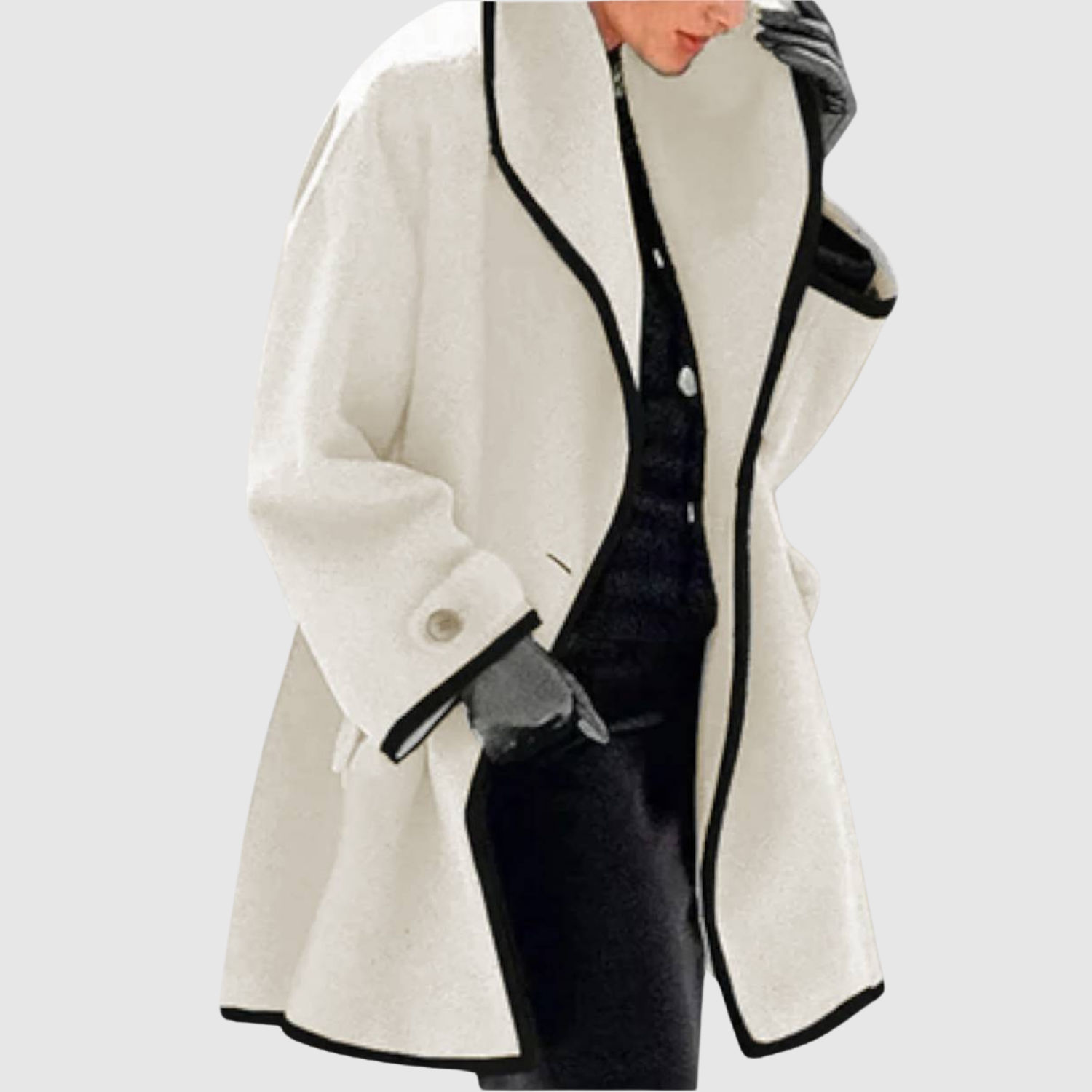 Jelena – Manteau élégant avec des détails contrastés