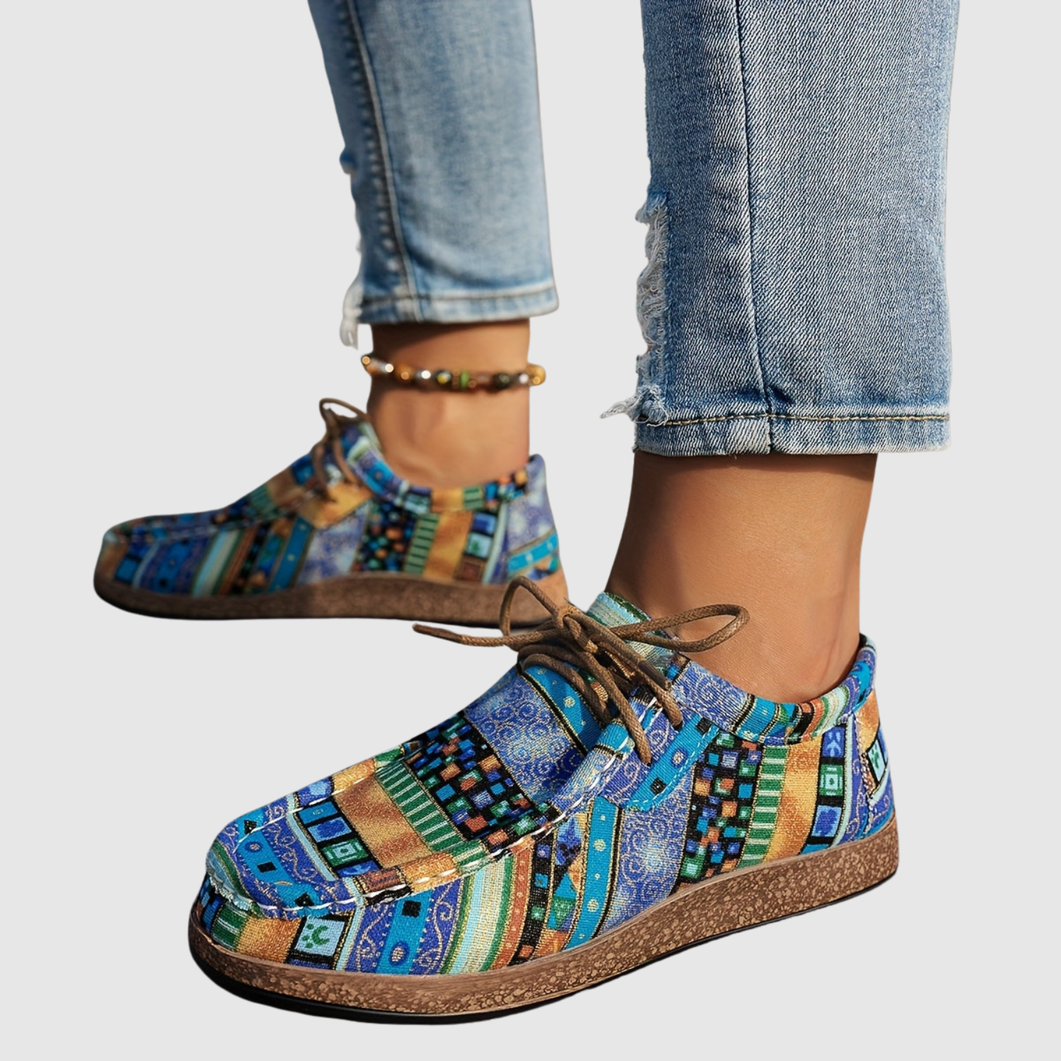 Clara - Chaussures boho pour femmes à motif floral