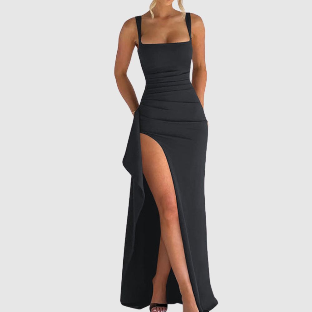 Zoé - Robe de soirée maxi avec fente