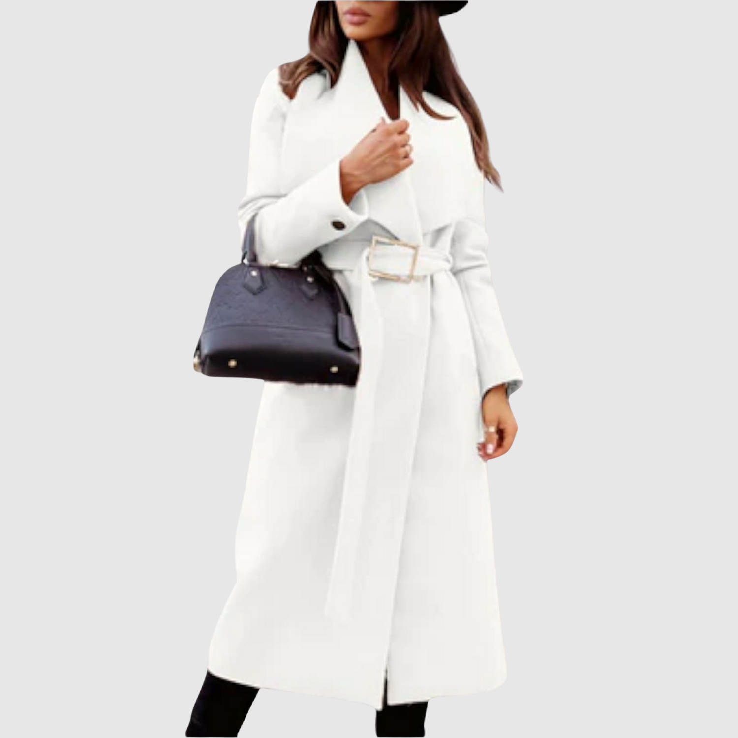 Jelena – Manteau en laine classique avec ceinture et revers