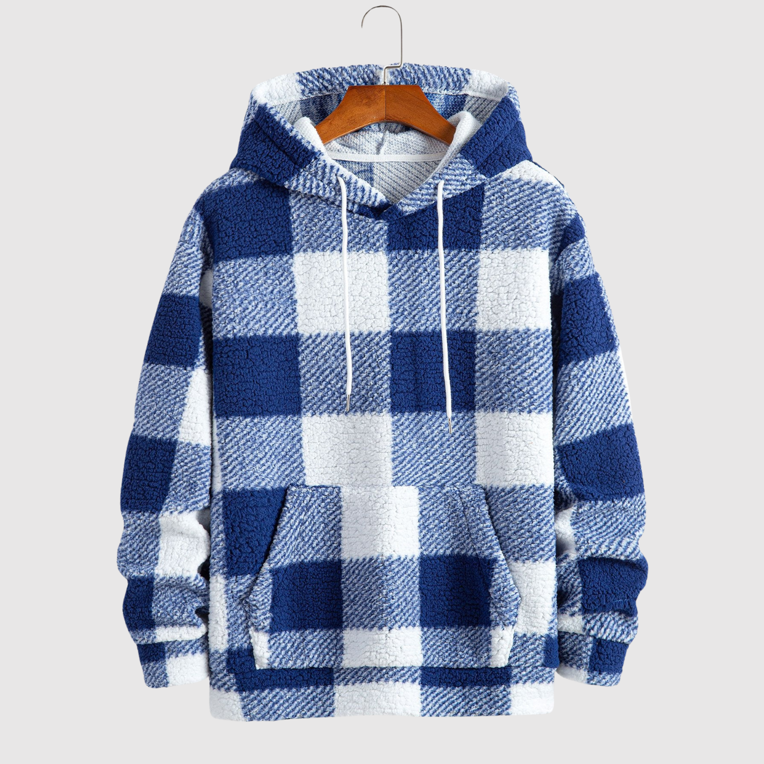 Daniel – T-shirt en tissu teddy à carreaux