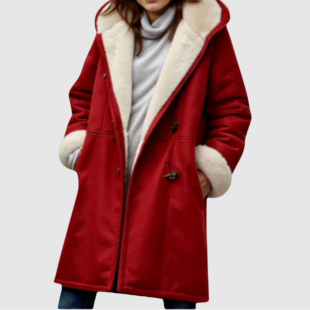 Jelena – Veste d'hiver oversize avec col contrasté
