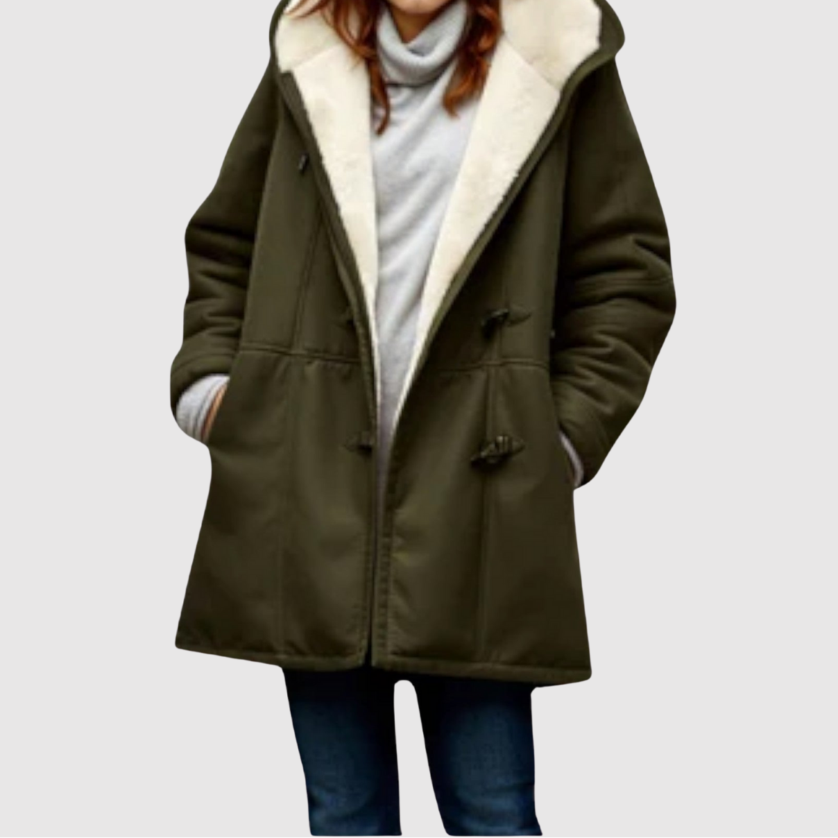 Jelena – Veste d'hiver oversize avec col contrasté