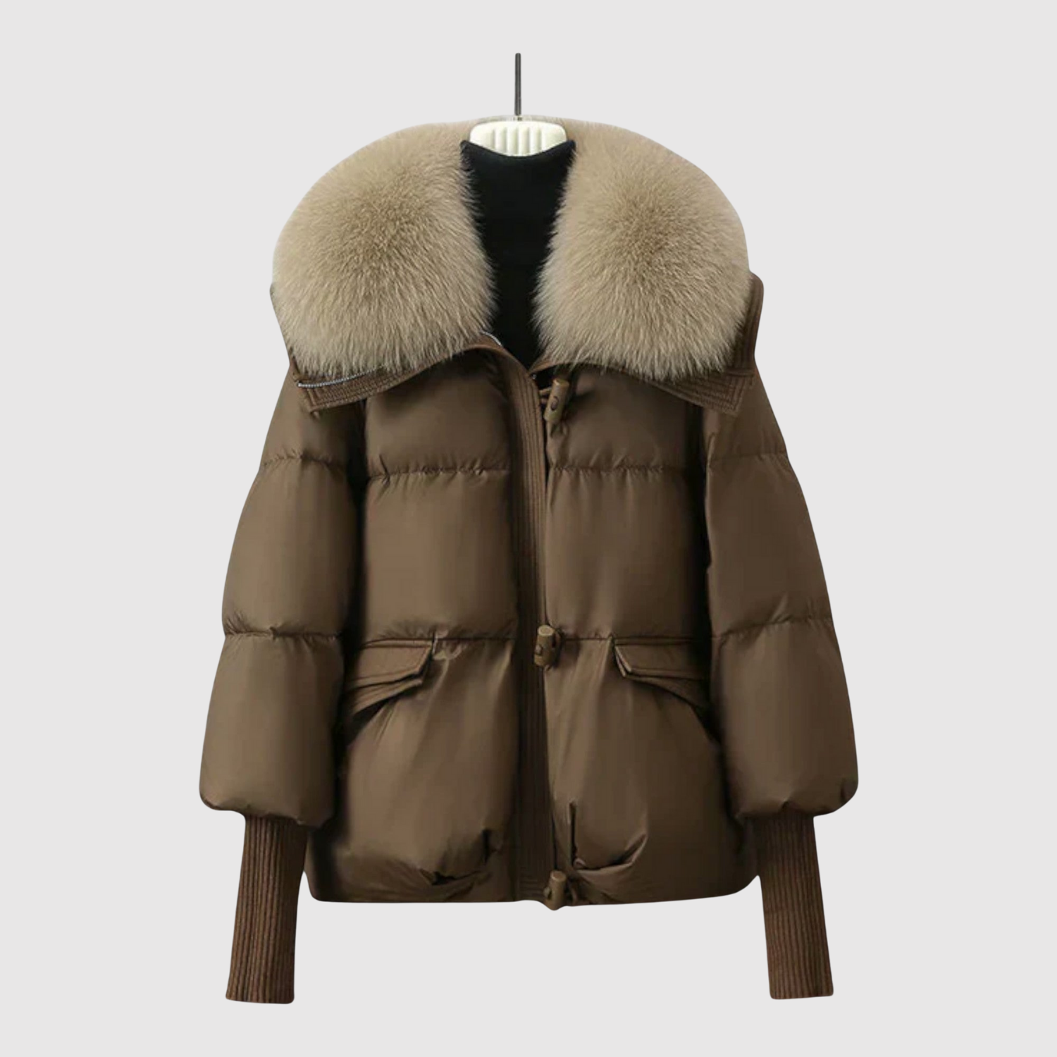 Jelena – Veste courte en duvet avec ceinture