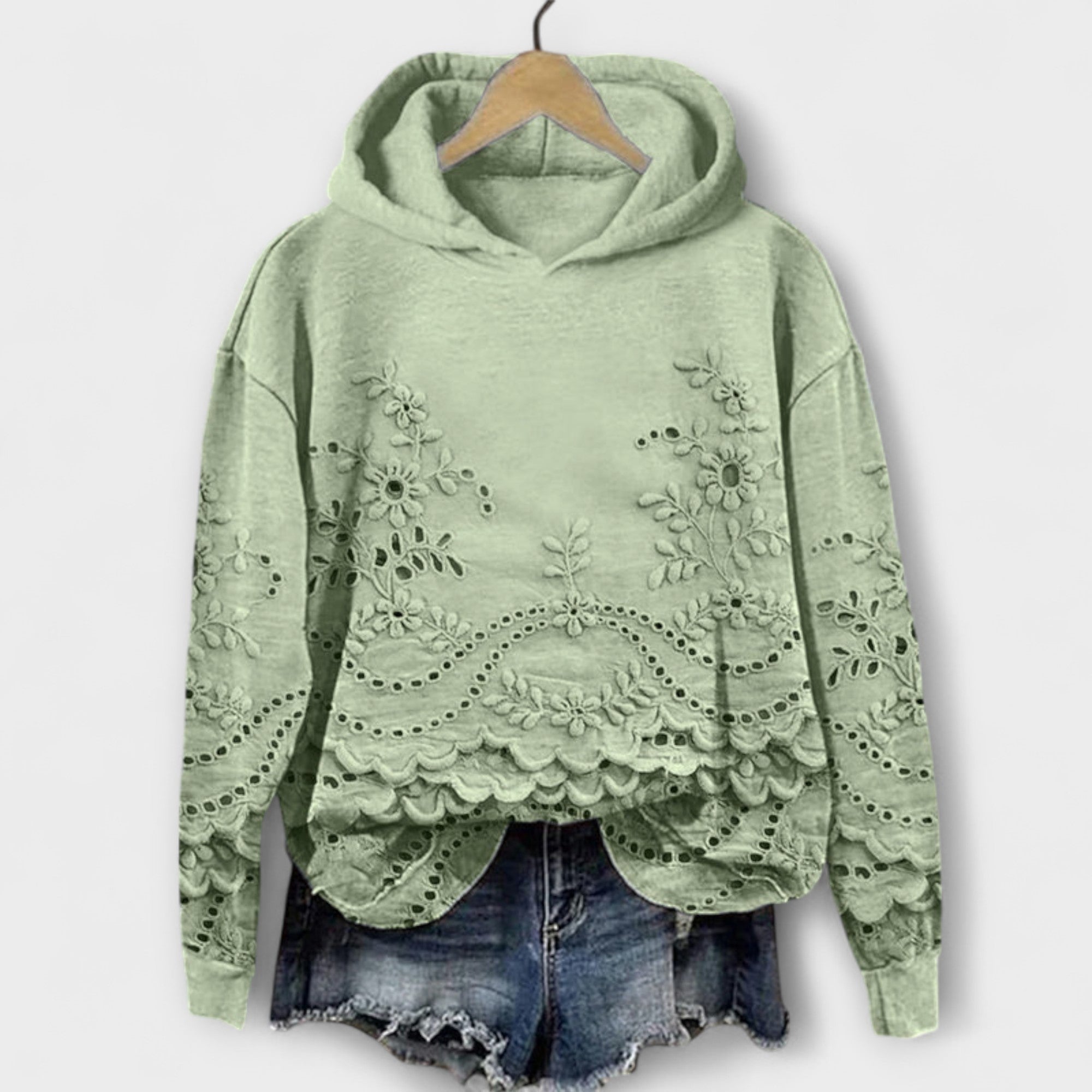 Nina – Sweat-shirt avec des détails en dentelle