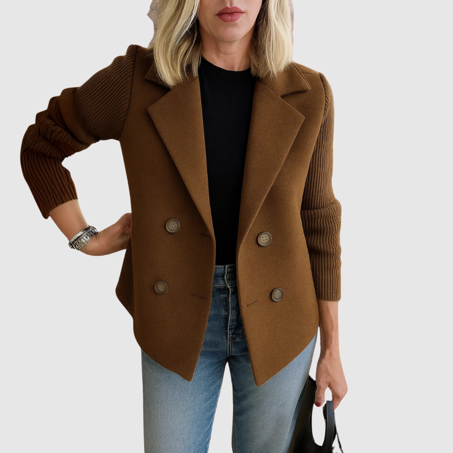 Amelia - Manteau élégant à double fermeture